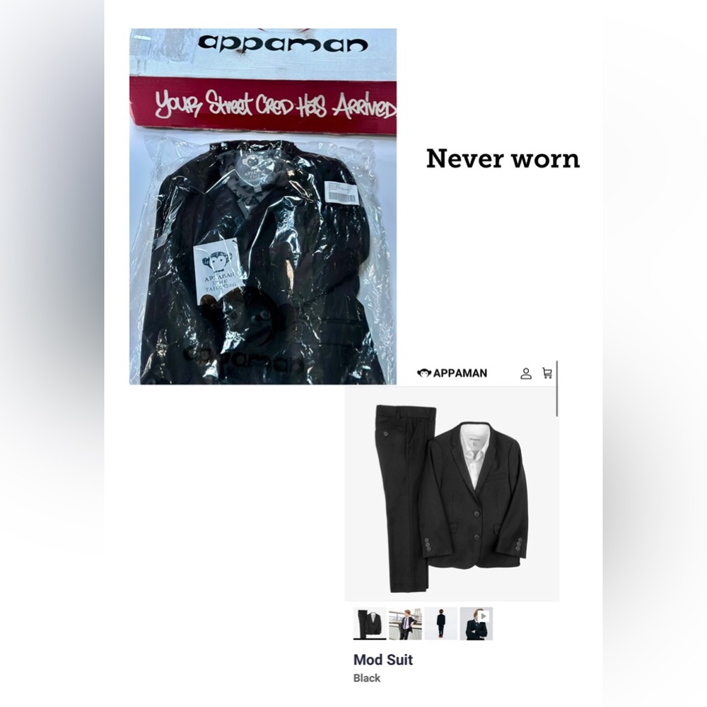 Appaman Mod Suit. NEW. Black. Size 6.